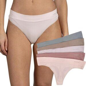 TAHARI Women's 5 pack Thong Comfy Seamless Underwear WE5891 MSRP $52 NEW w TAGS
